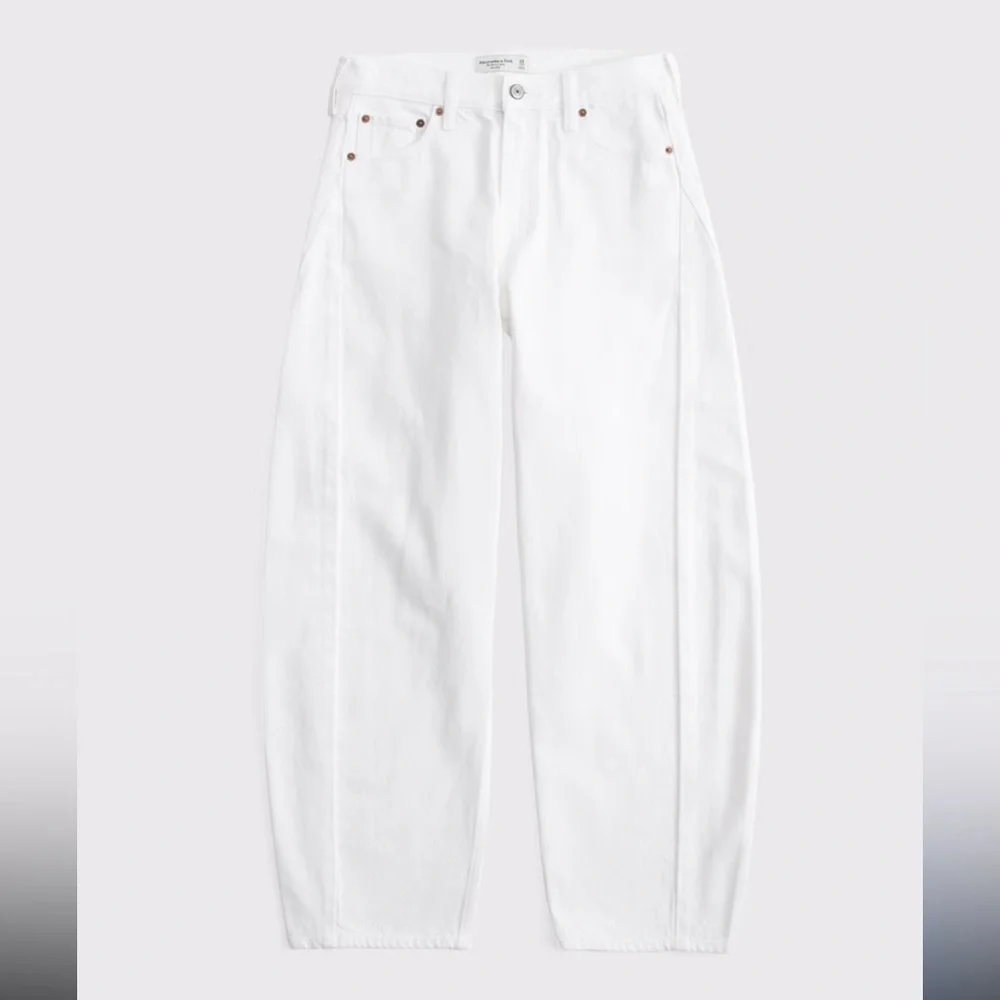 Abercrombie & Fitch White Barrel Jeans sz 24 - Picture 2 of 9